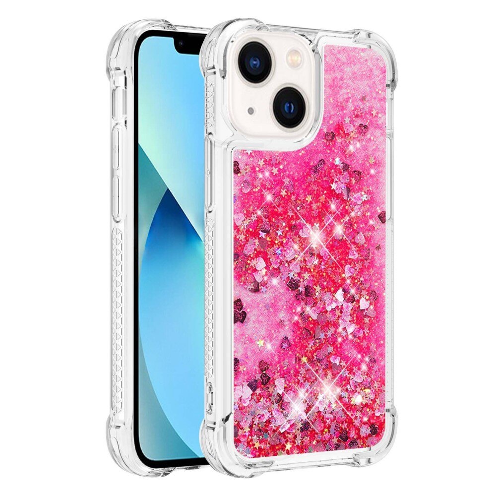 iPhone 14 Plus Glitter Powder TPU Case Rosa