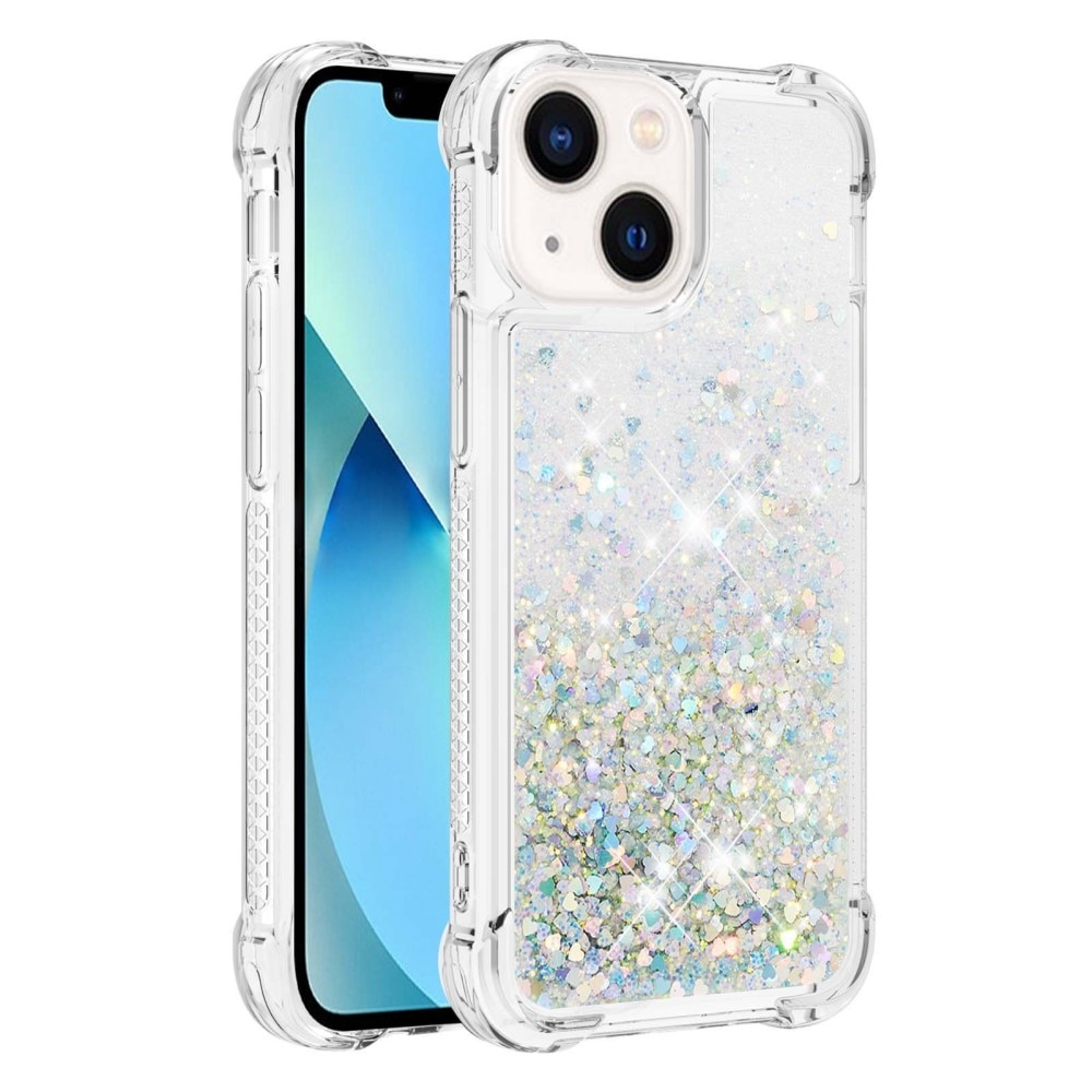 iPhone 14 Plus Glitter Powder TPU Case Silber