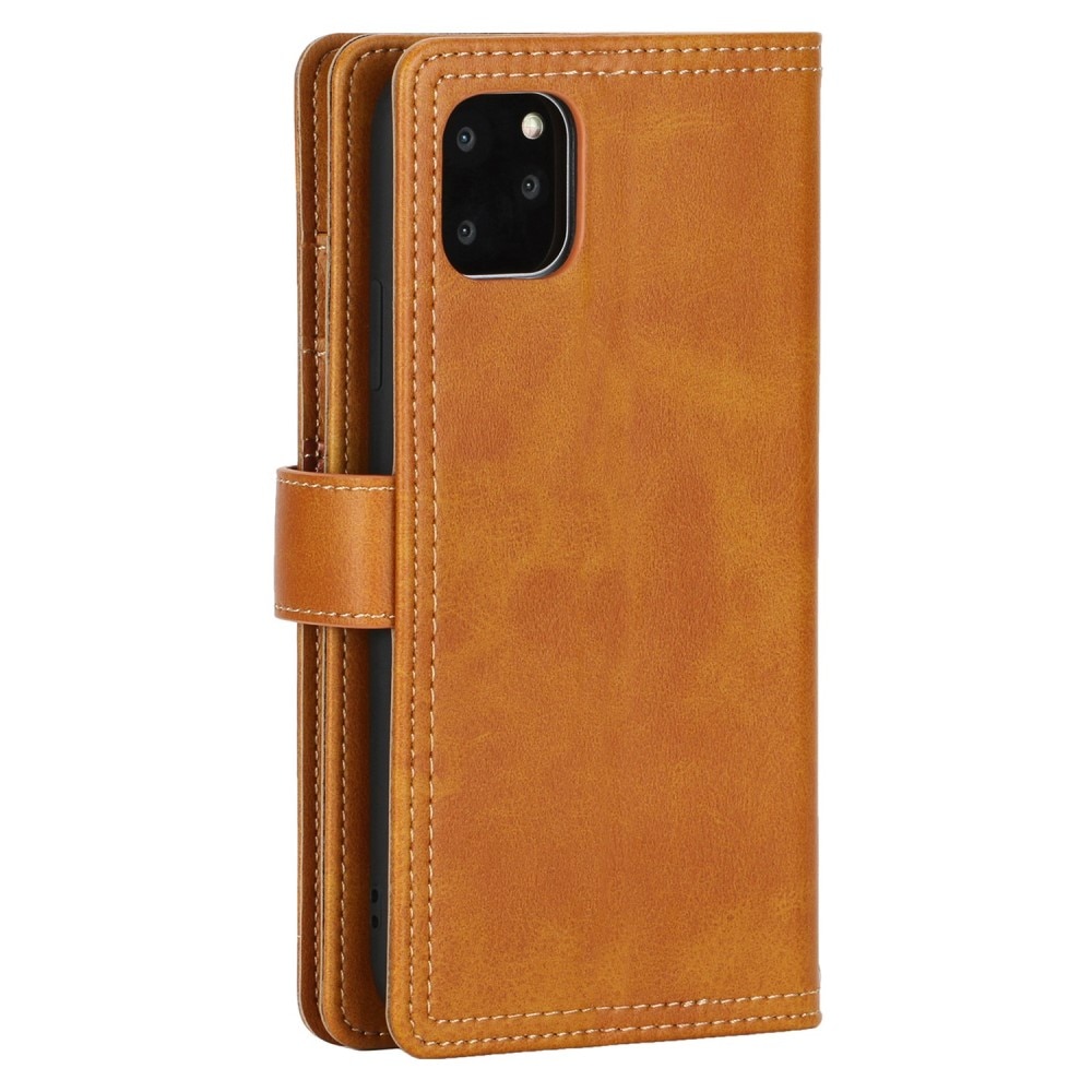 iPhone 14 Lederhülle Multi-slot Cognac