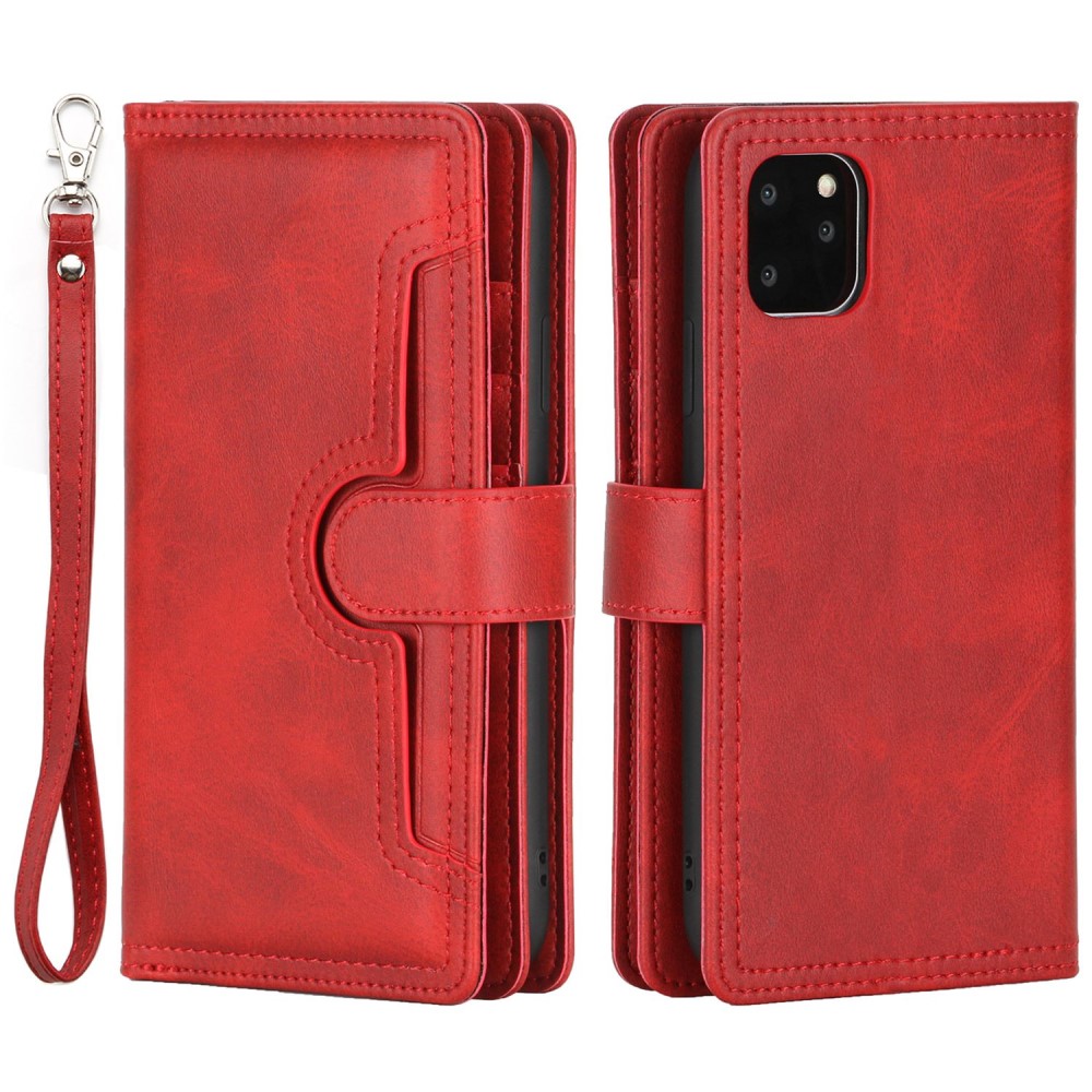 iPhone 14 Lederhülle Multi-slot Rot