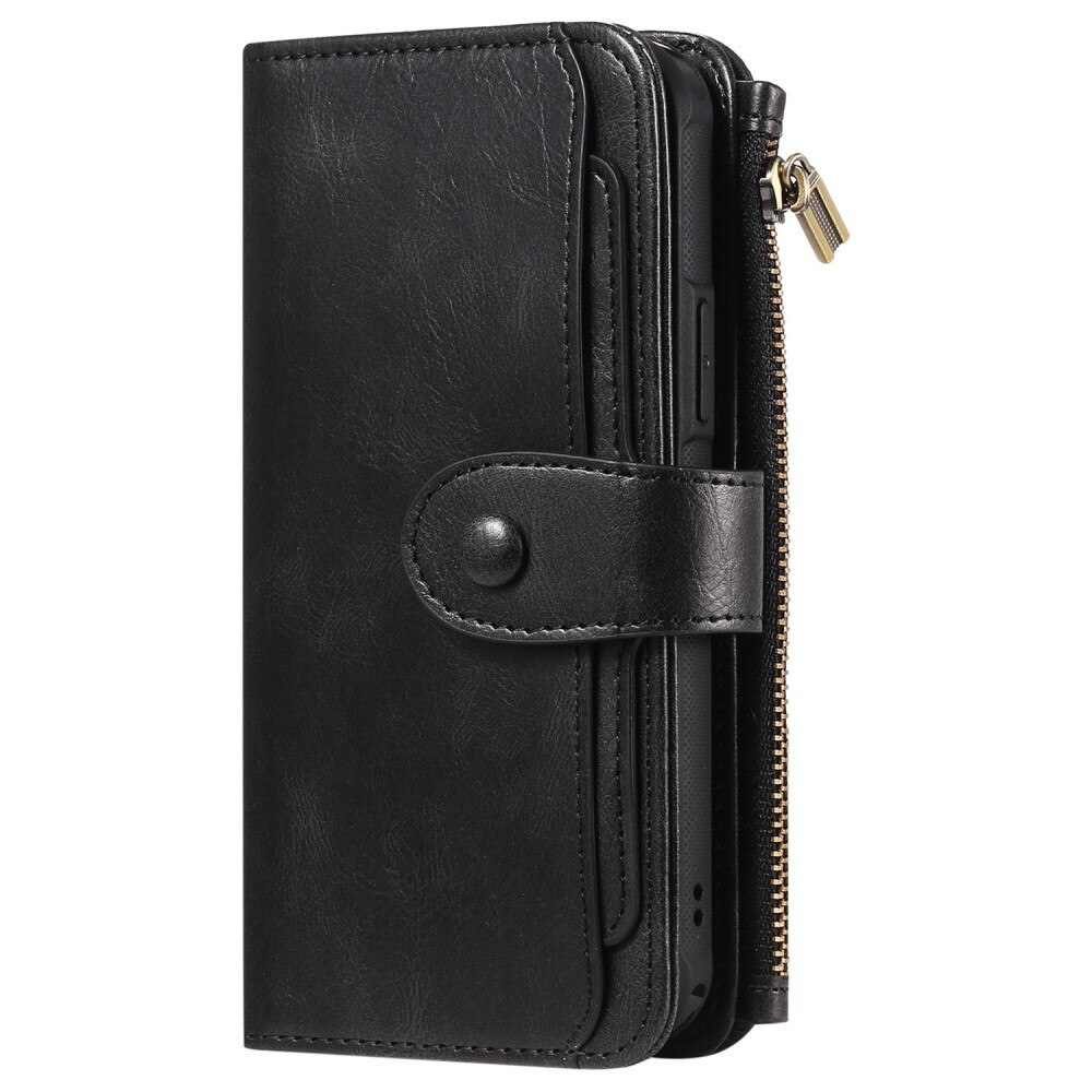 Samsung Galaxy S22 Magnet Leather Multi-Wallet Schwarz