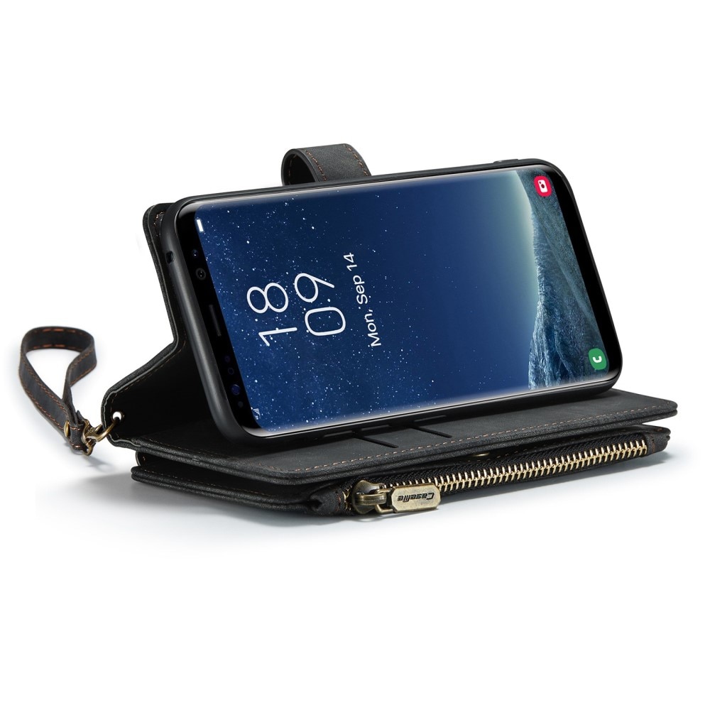 Zipper Portemonnaie-Hülle Samsung Galaxy S22 schwarz