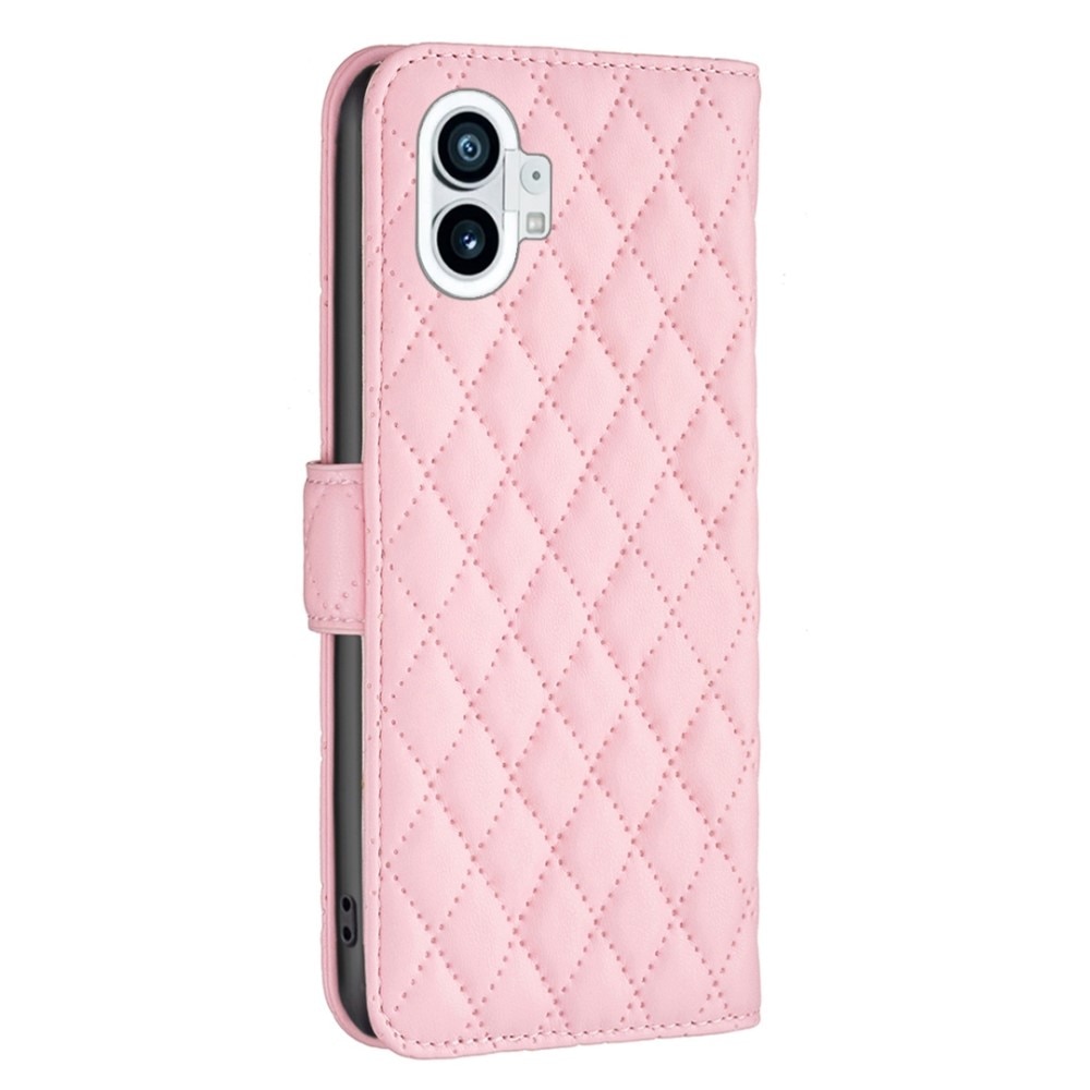 Nothing Phone 1 Portemonnaie-Hülle Quilted Rosa