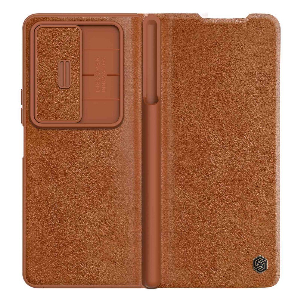 Qin Pro Camshield with Pen slot Galaxy Z Fold 4 Brown