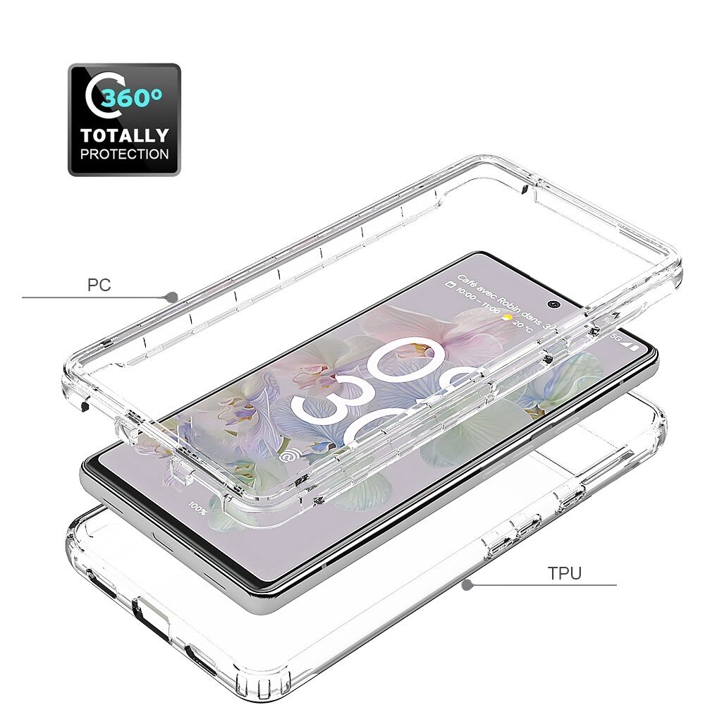 Google Pixel 6a Full Cover Hülle transparent