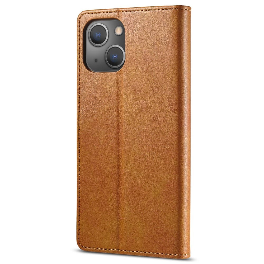 Portemonnaie-Hülle iPhone 14 Plus Cognac