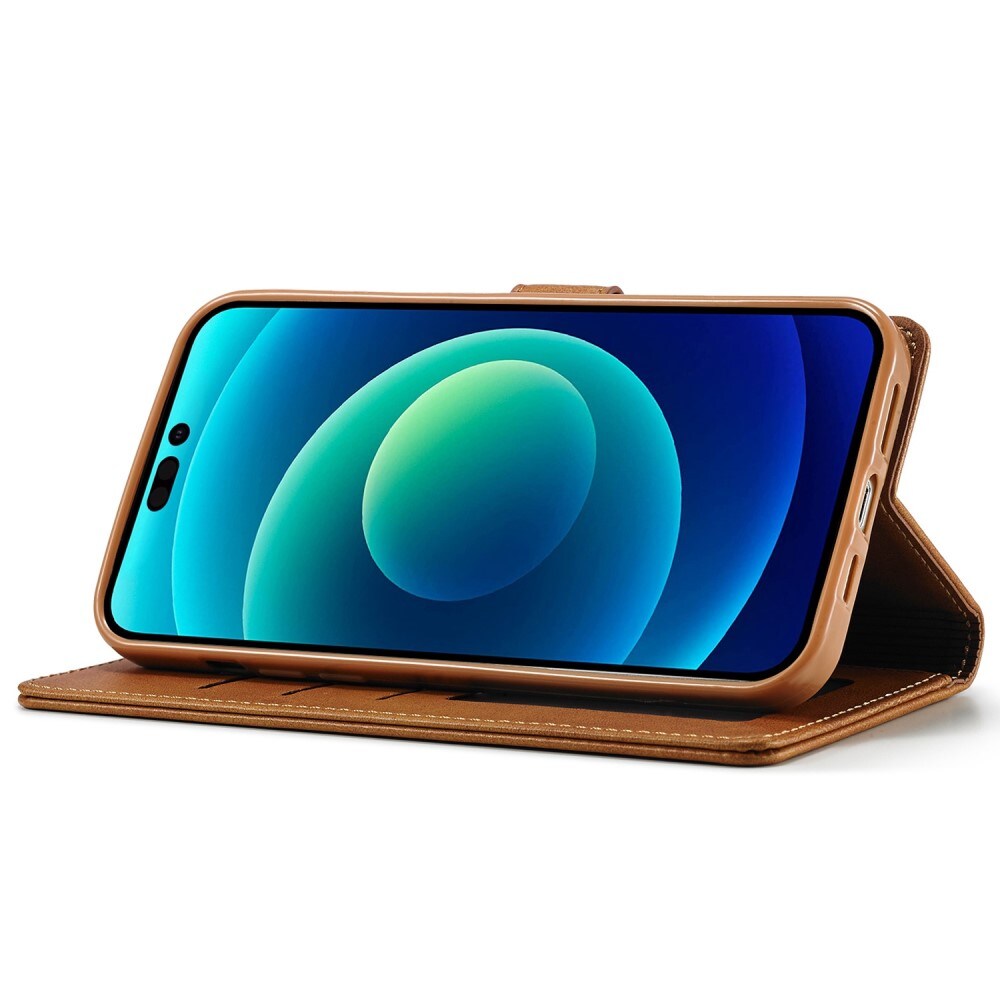 Portemonnaie-Hülle iPhone 14 Plus Cognac