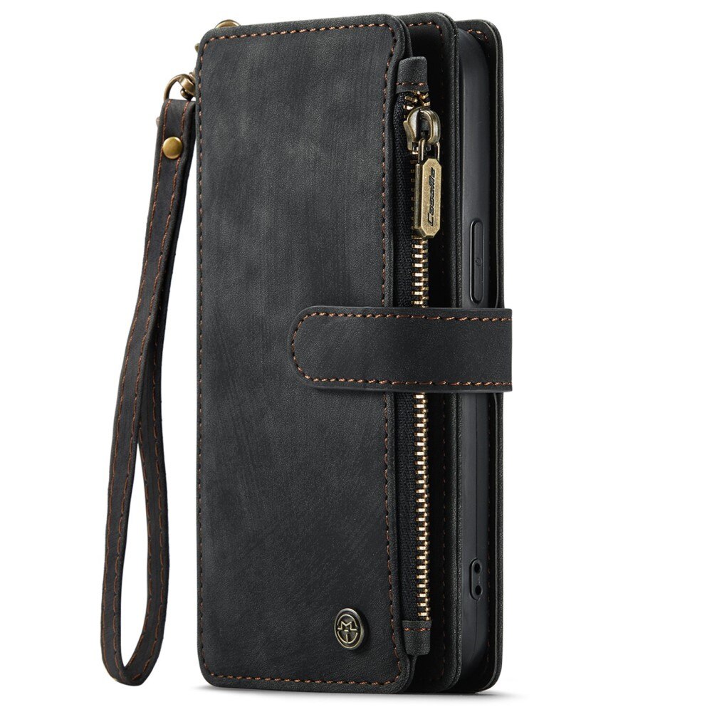 Zipper Portemonnaie-Hülle Apple iPhone 14 Plus Schwarz