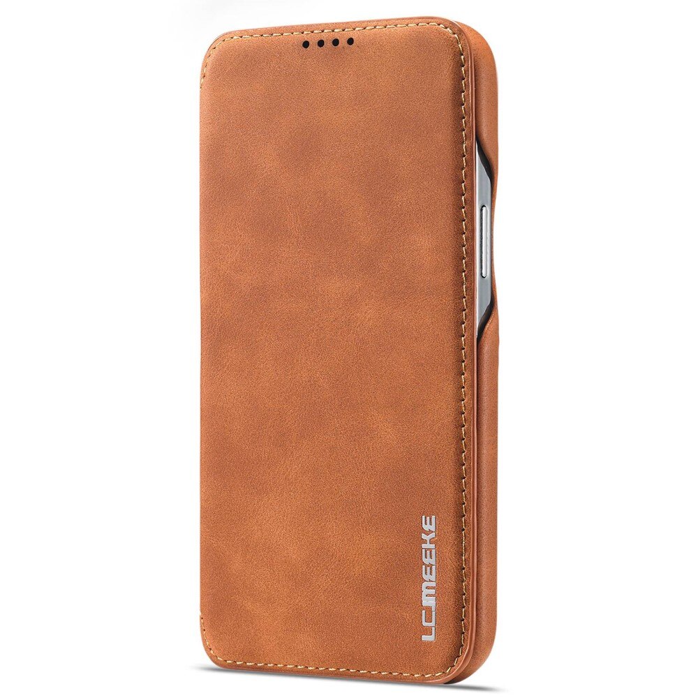 Slim Portemonnaie-Hülle iPhone 14 Pro Max Cognac