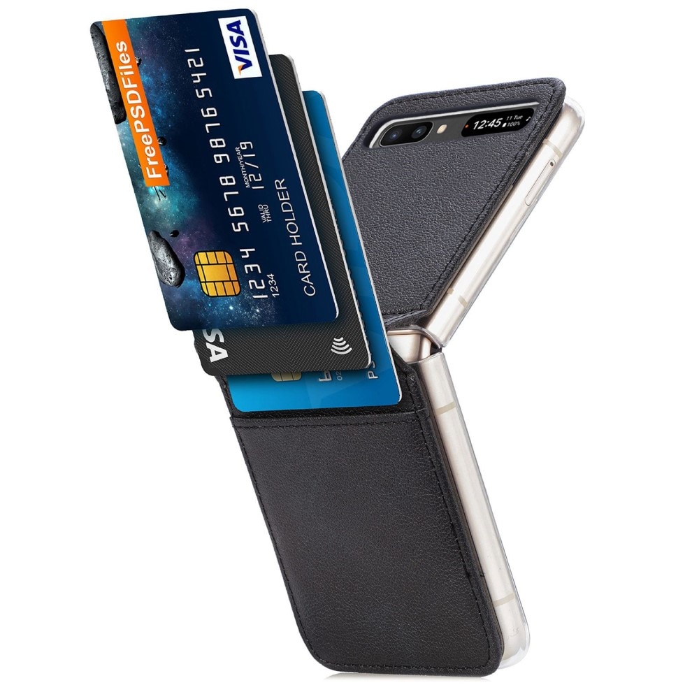 Slim Card Wallet Samsung Galaxy Z Flip Schwarz
