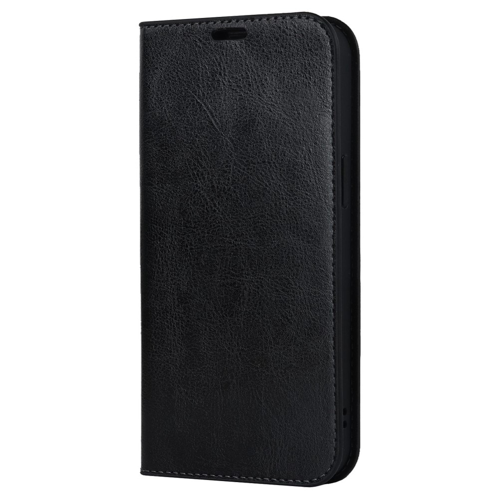 iPhone 14 Pro Max Handytasche aus Echtem Leder schwarz