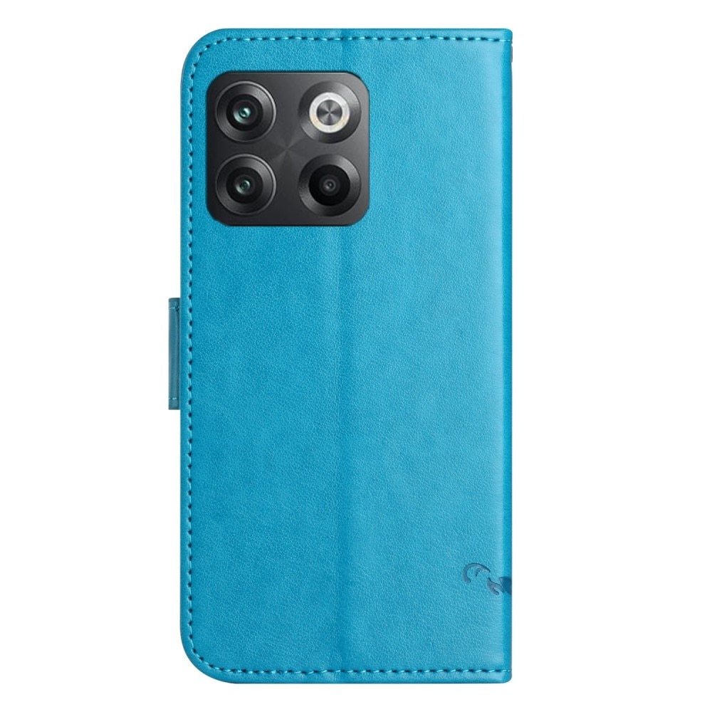 OnePlus 10T Handyhülle mit Schmetterlingsmuster, blau