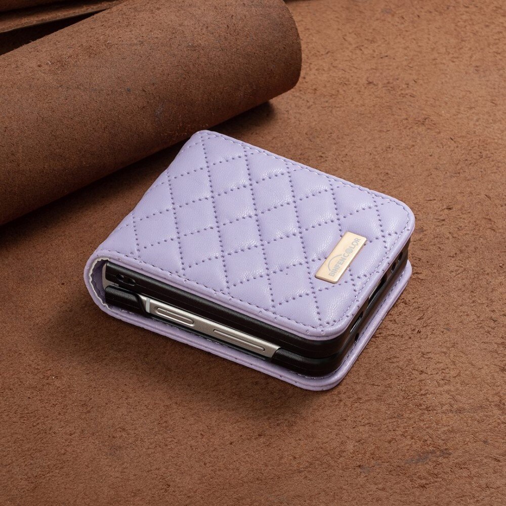 Samsung Galaxy Z Flip 4 Handytasche Quilted Lila