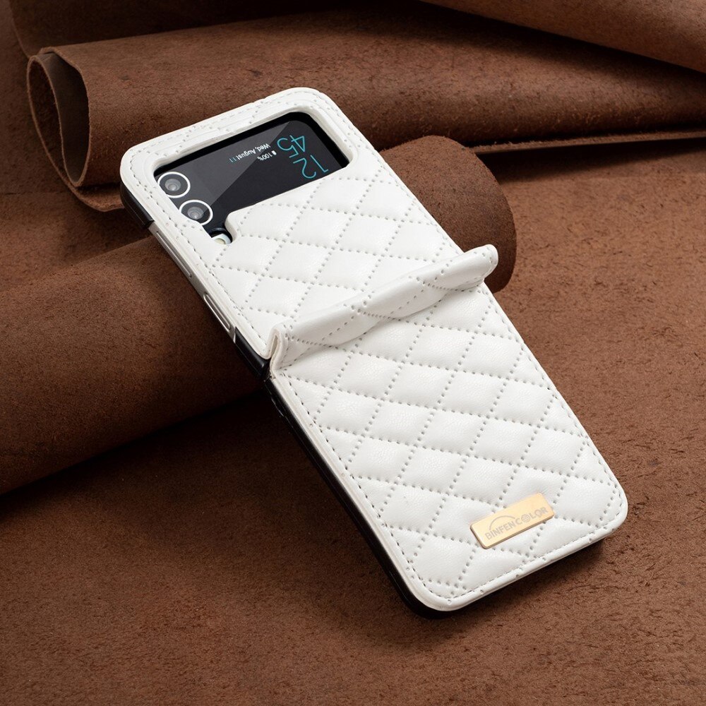 Samsung Galaxy Z Flip 4 Handytasche Quilted Weiß