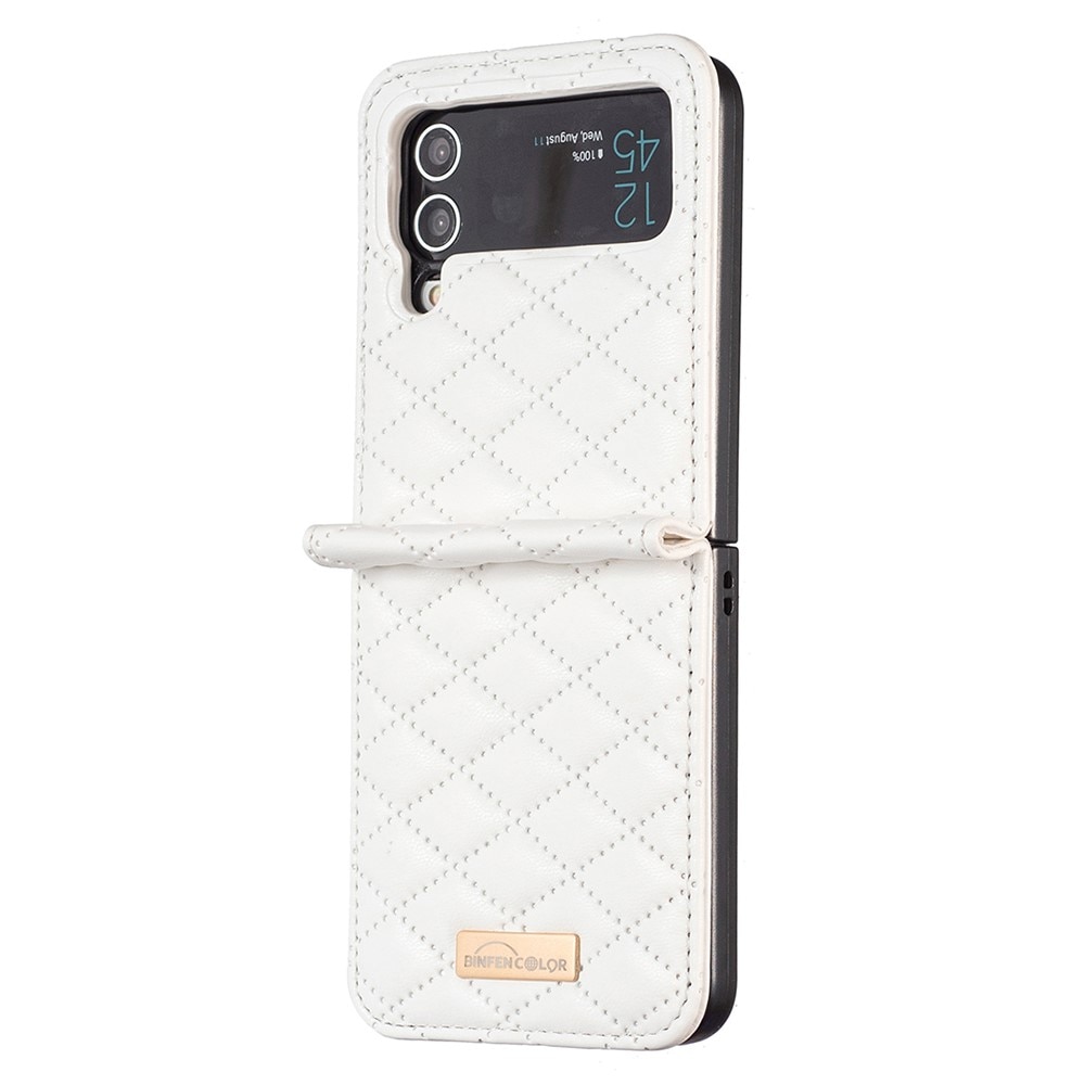 Samsung Galaxy Z Flip 4 Handytasche Quilted Weiß