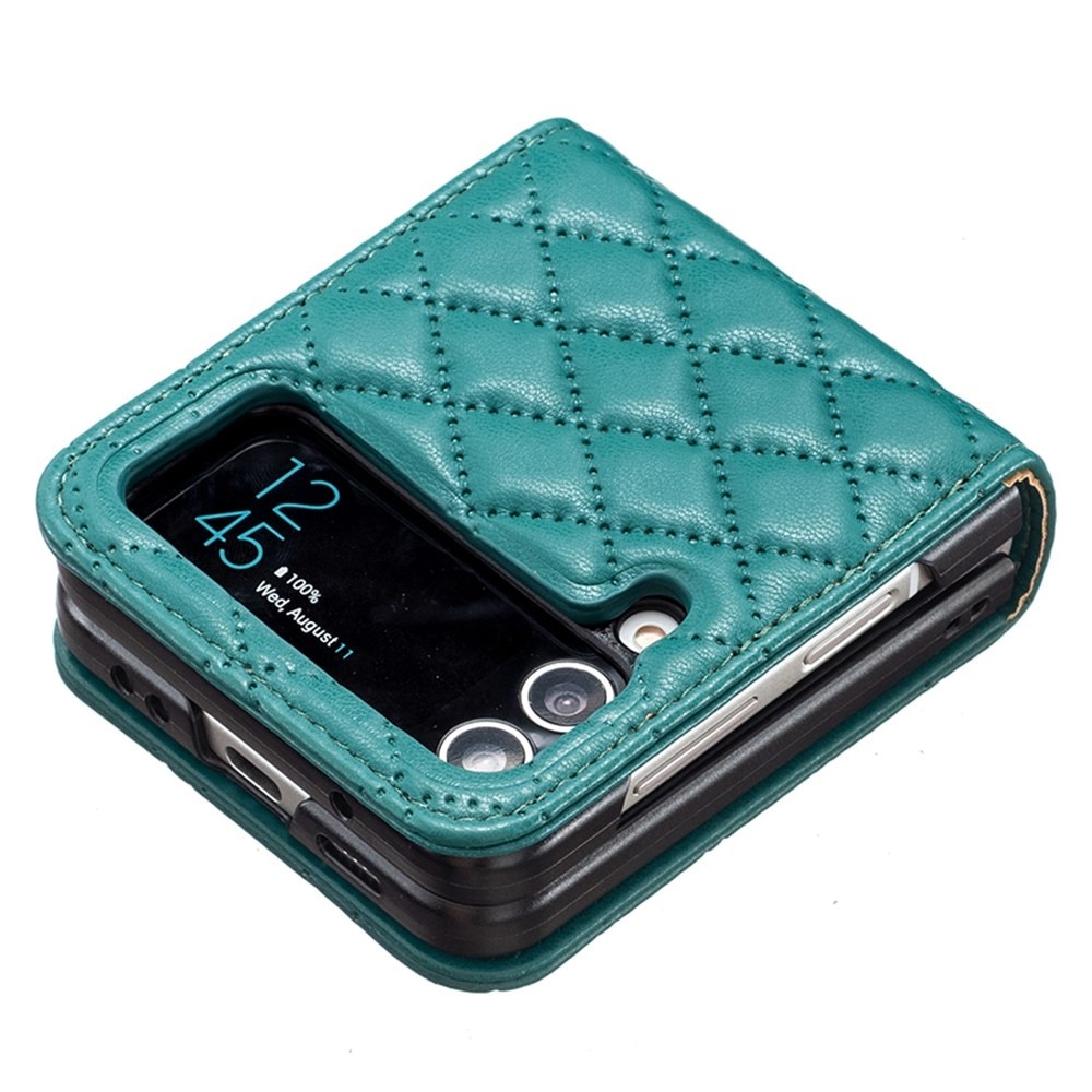 Samsung Galaxy Z Flip 4 Handytasche Quilted Grün