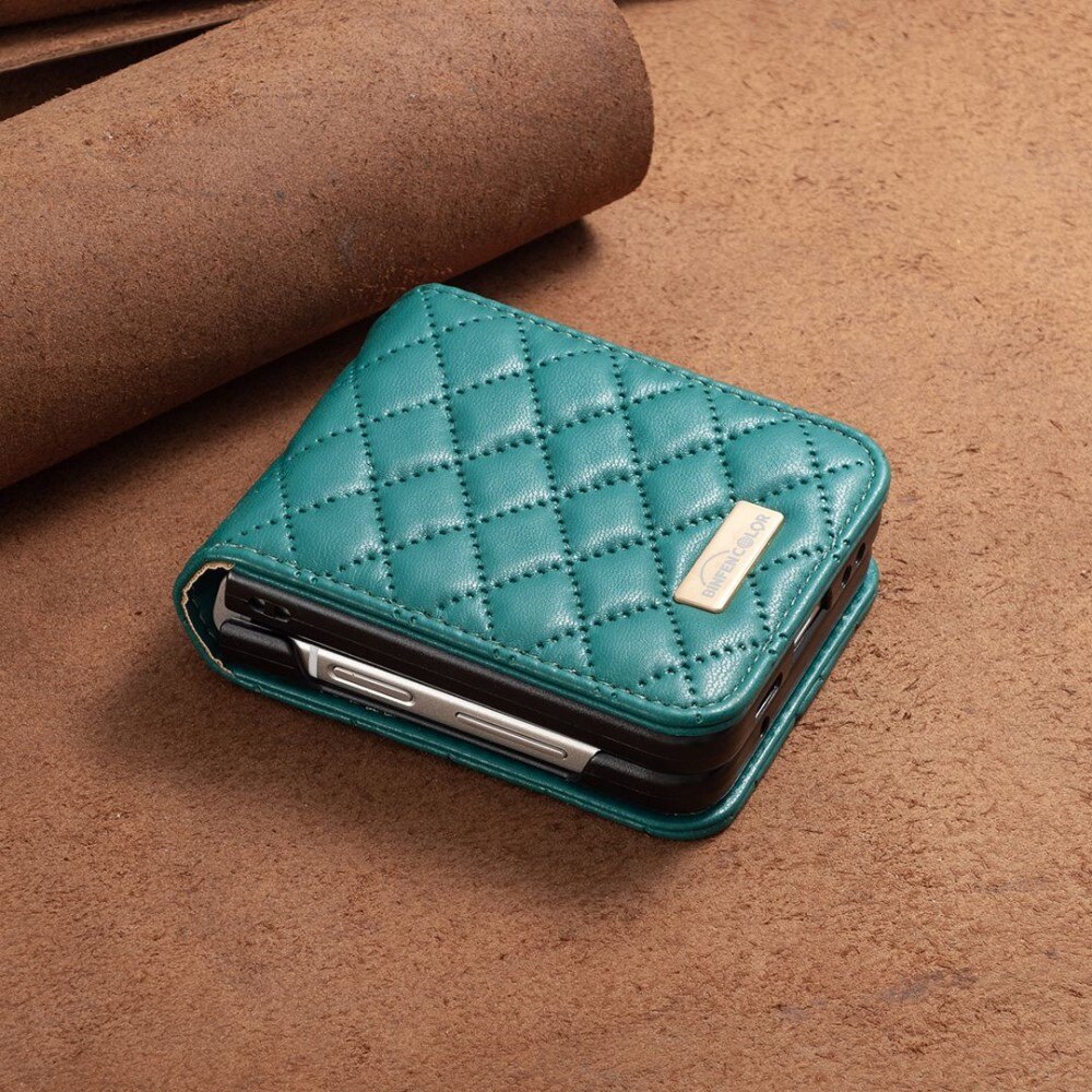 Samsung Galaxy Z Flip 4 Handytasche Quilted Grün