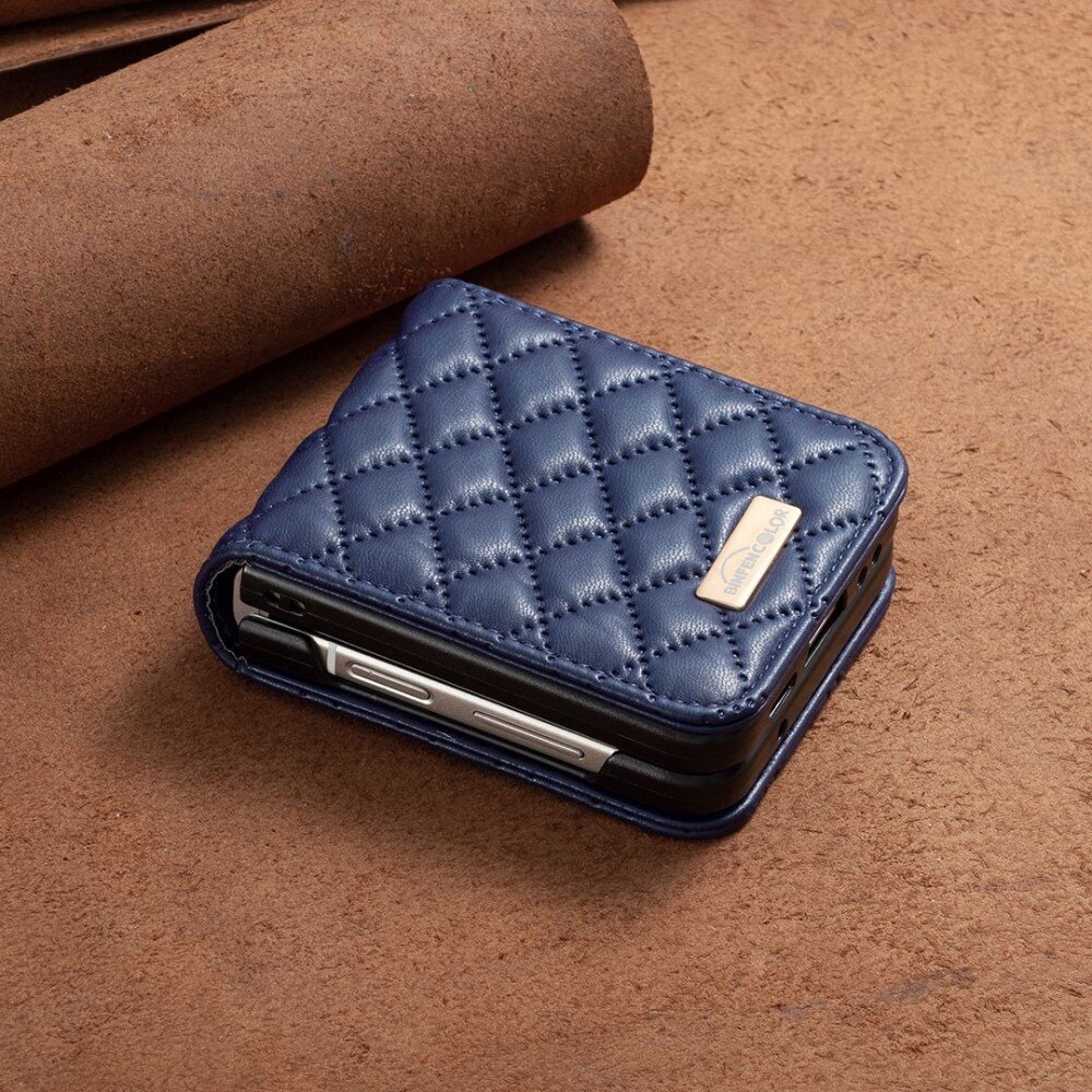 Samsung Galaxy Z Flip 4 Handytasche Quilted Blau