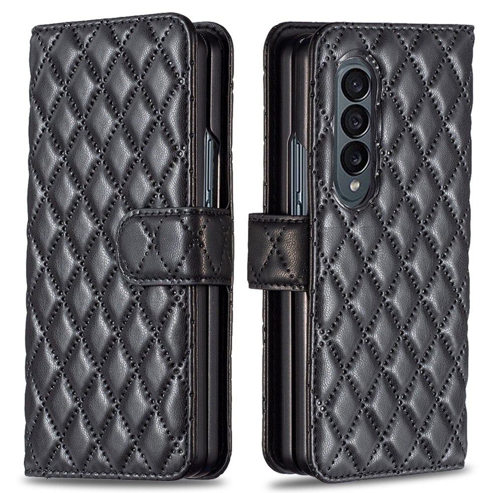 Samsung Galaxy Z Fold 4 Portemonnaie-Hülle Quilted Schwarz