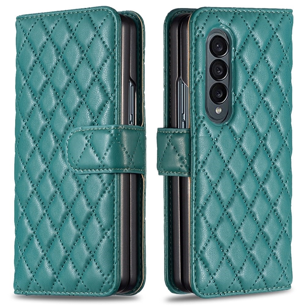 Samsung Galaxy Z Fold 4 Portemonnaie-Hülle Quilted Grün