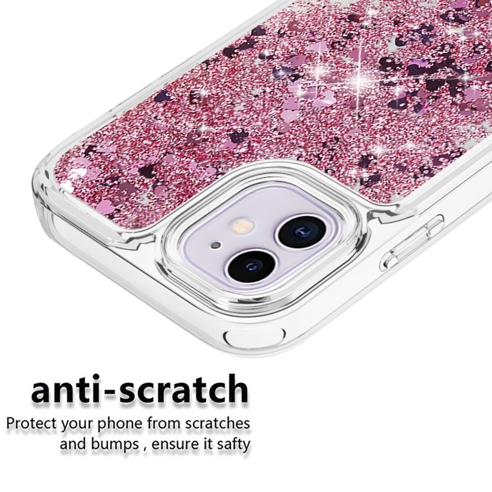 iPhone 11 Full Protection Glitter Powder TPU Case rosa