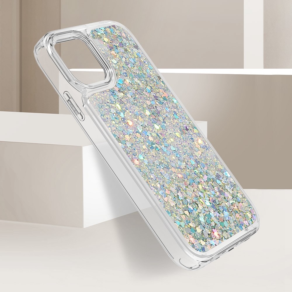iPhone 11 Full Protection Glitter Powder TPU Case silber