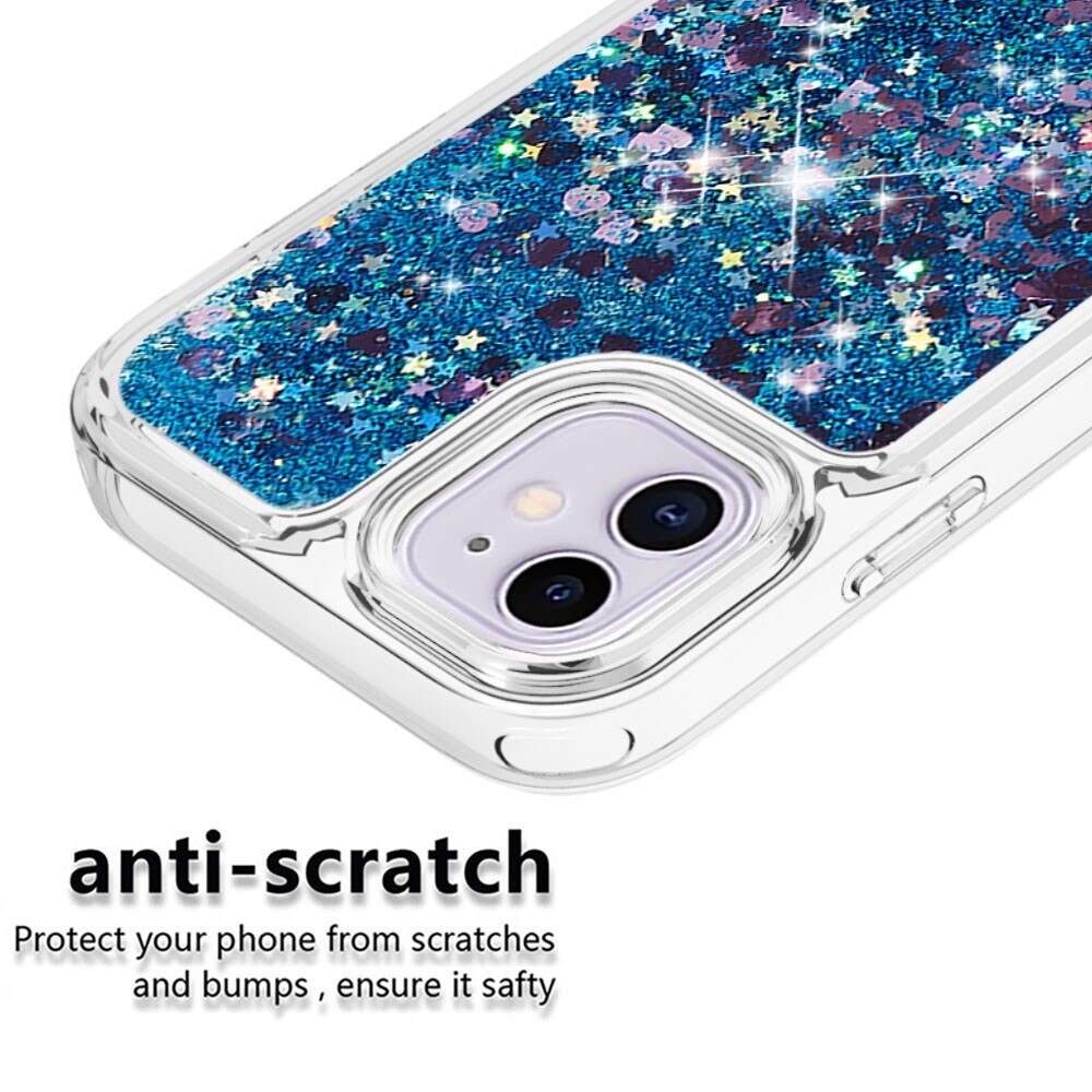 iPhone 11 Full Protection Glitter Powder TPU Case Blau