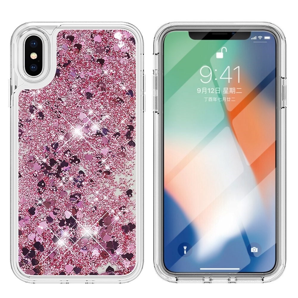 iPhone X/XS Glitter Powder TPU Case Roségold