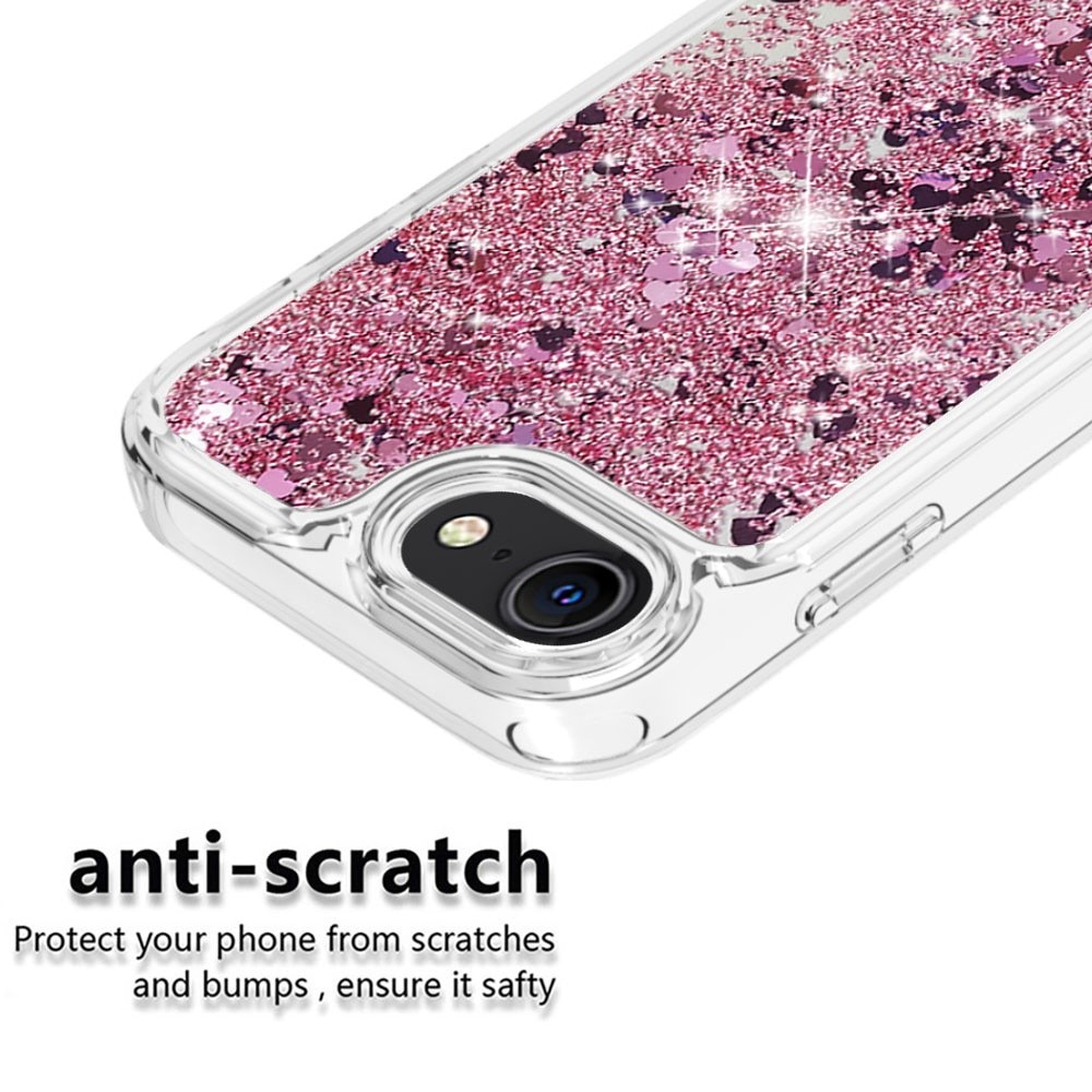iPhone 7/8/SE Full Protection Glitter Powder TPU Case rosa