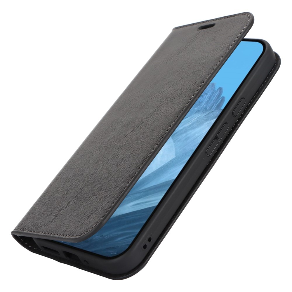 Google Pixel 9 Pro XL Handytasche aus Echtem Leder Schwarz