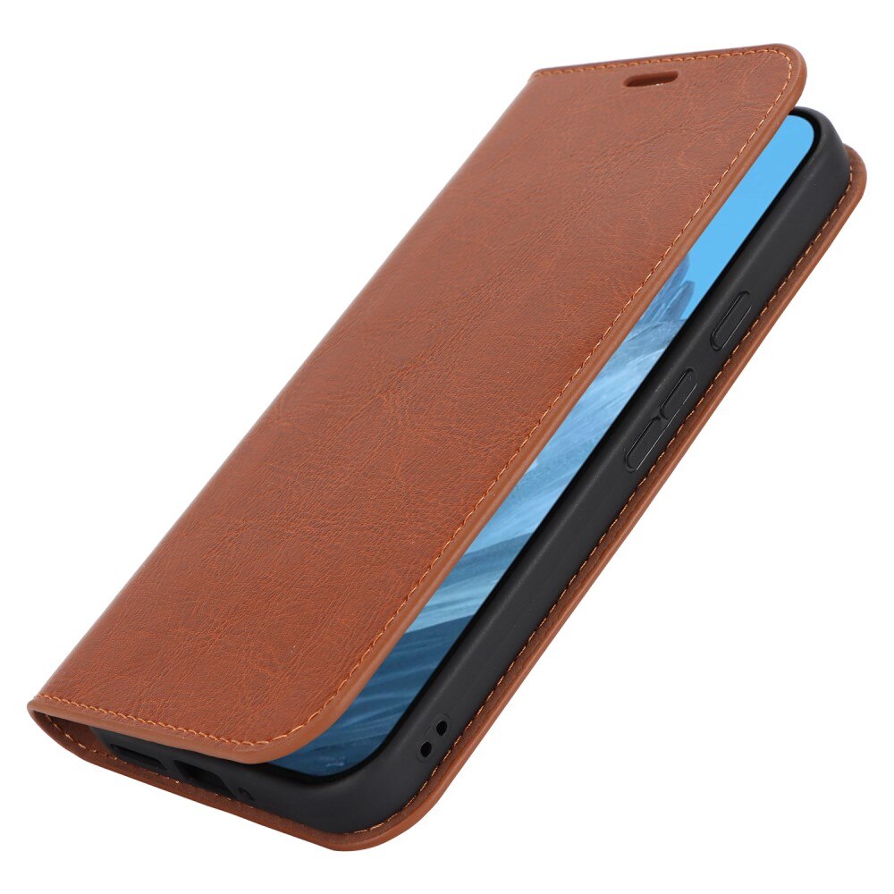 Google Pixel 9 Pro XL Handytasche aus Echtem Leder Braun