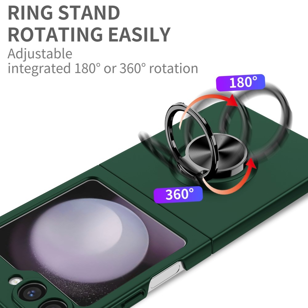 Samsung Galaxy Z Flip 6 Hülle Magnetische Ringhalter grün