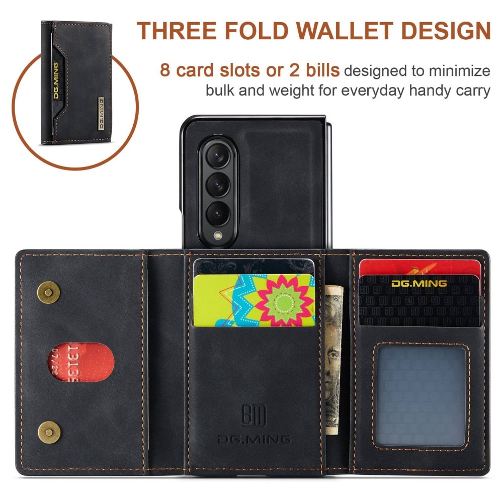 Magnetic Card Slot Case Samsung Galaxy Z Fold 4 Black