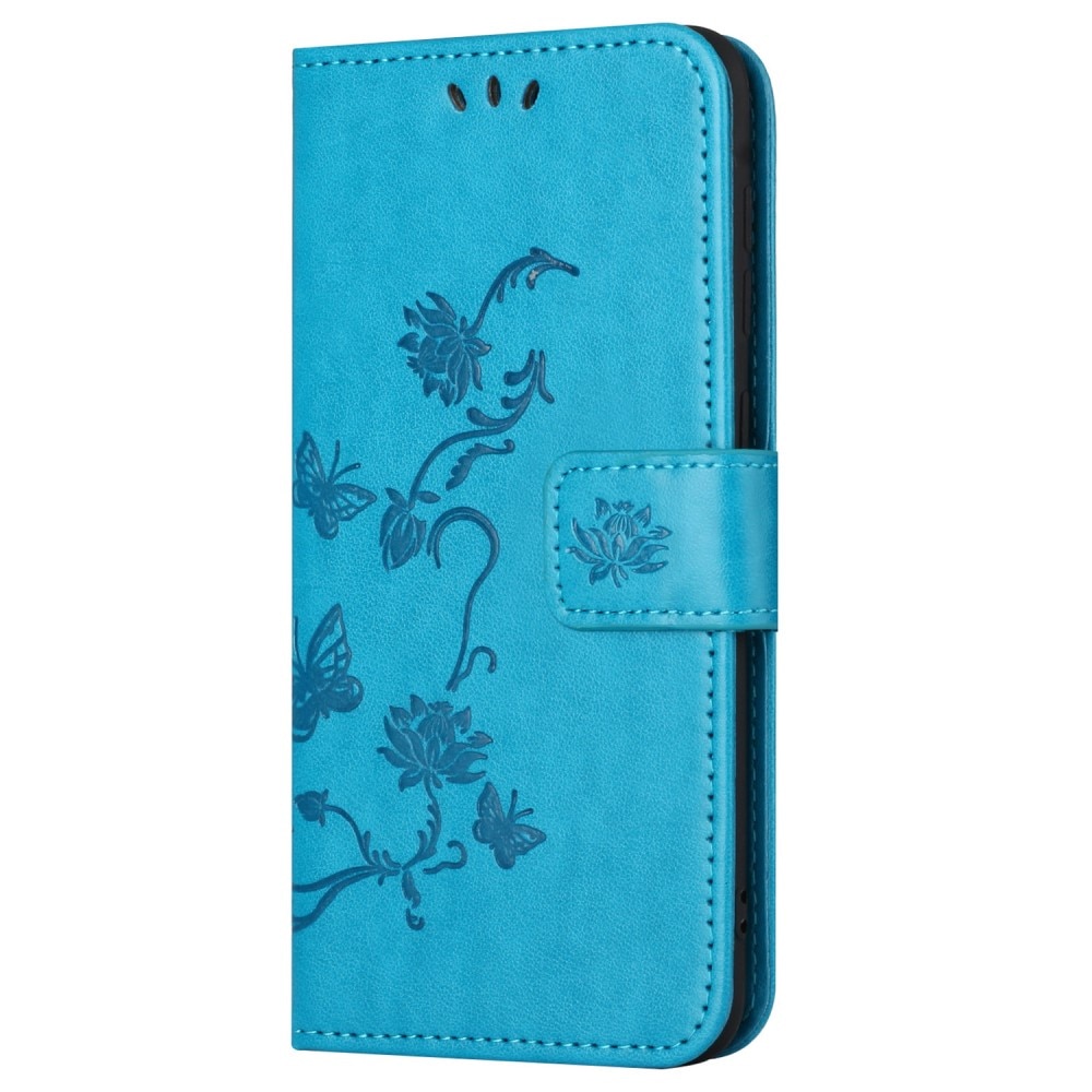Samsung Galaxy S24 FE Handyhülle mit Schmetterlingsmuster, Blau