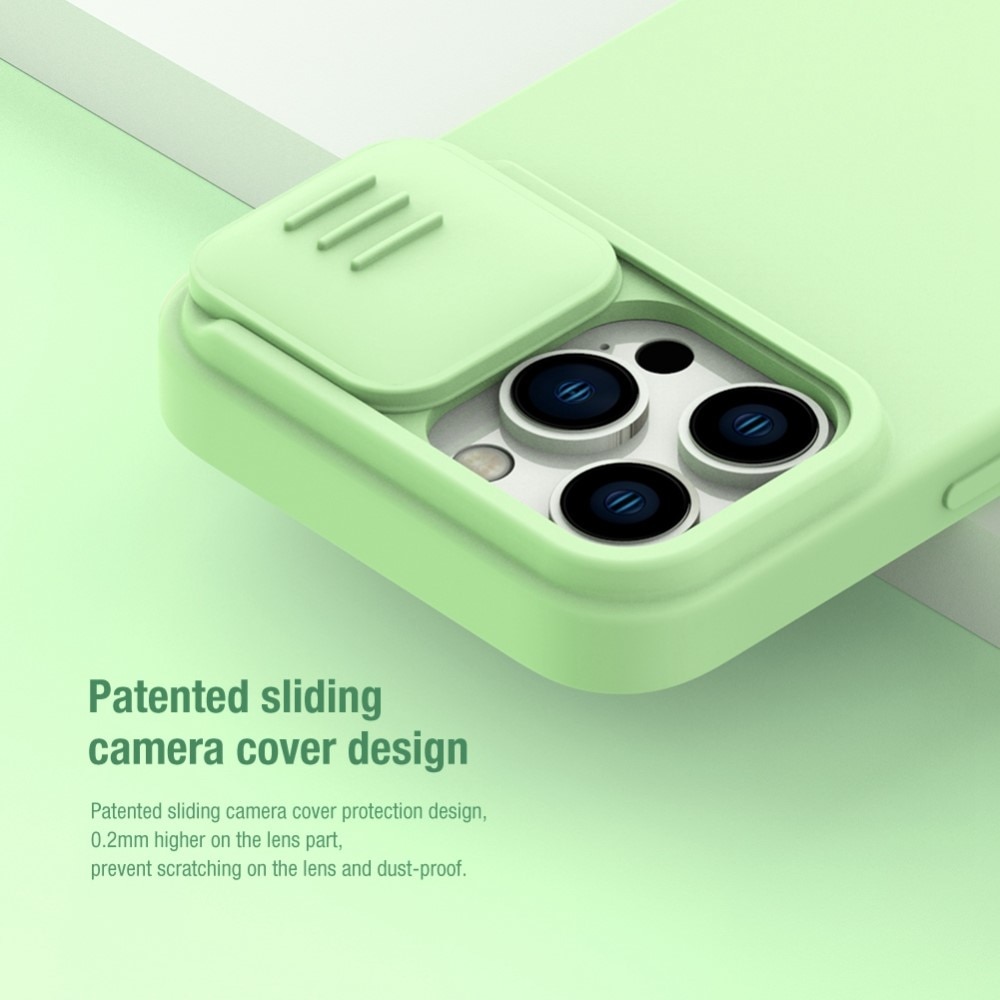 Soft CamShield Hülle iPhone 14 Pro hellgrün
