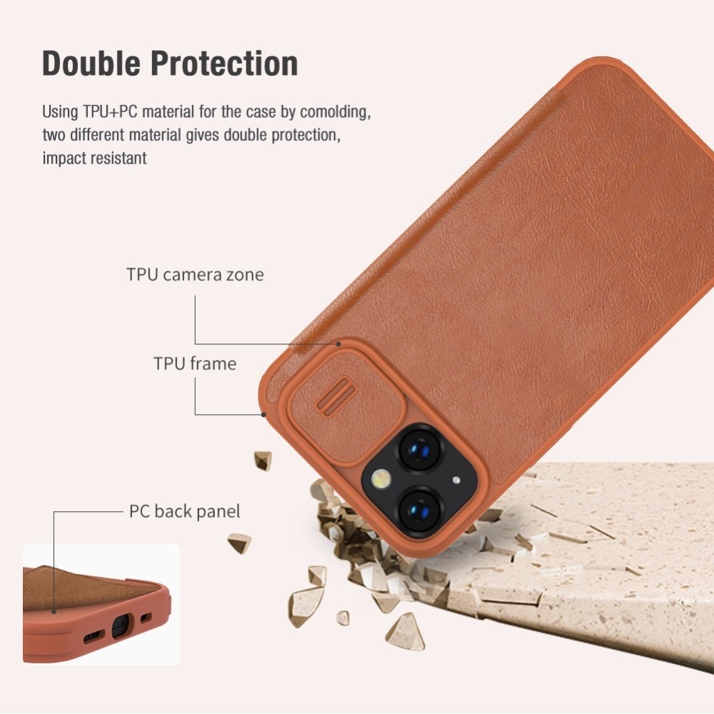 Qin Pro Camshield iPhone 14 Brown