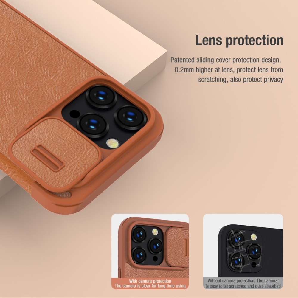 Qin Pro Camshield iPhone 14 Pro Brown