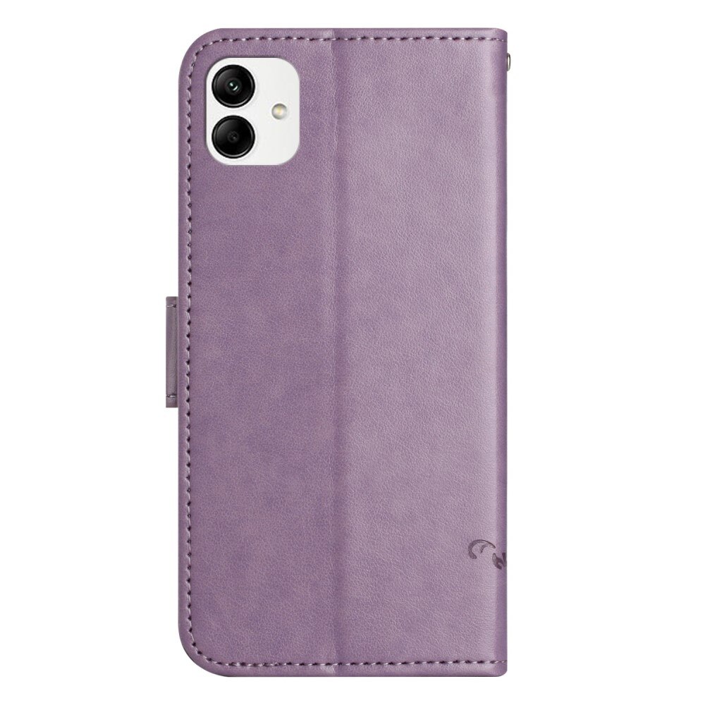 Samsung Galaxy A04 Handyhülle mit Schmetterlingsmuster, Lila