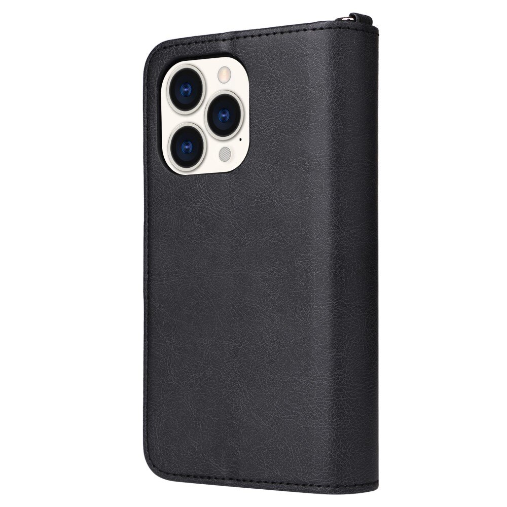 iPhone 14 Pro Zipper Magnet Wallet Schwarz