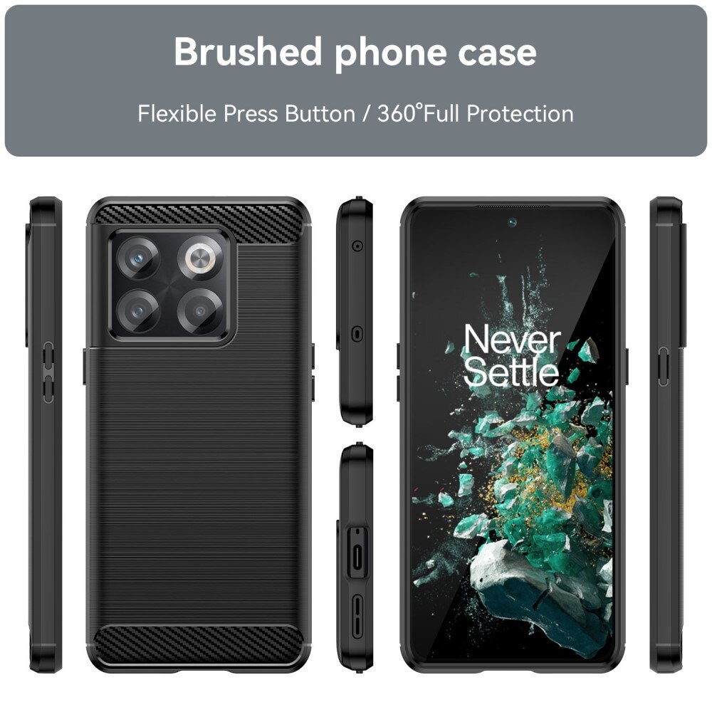  OnePlus 10T Hülle TPU Brushed Schwarz