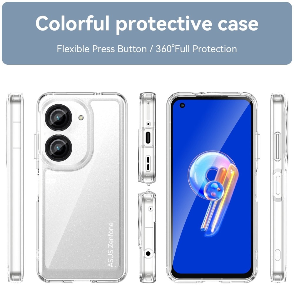 Asus Zenfone 9 hybride Handyhülle Crystal Hybrid, durchsichtig