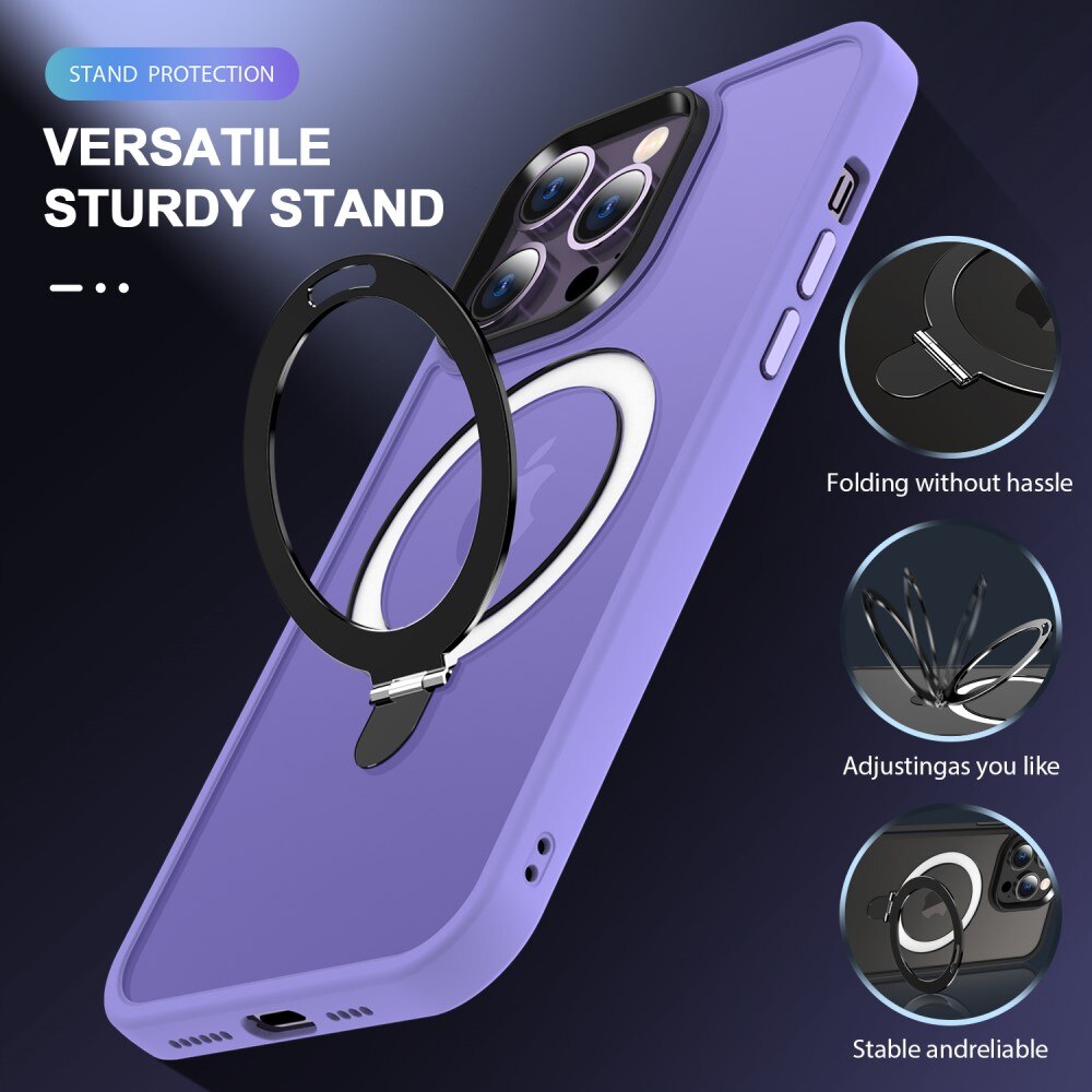 iPhone 16 Pro Hybrid-Hülle MagSafe Ring Lila