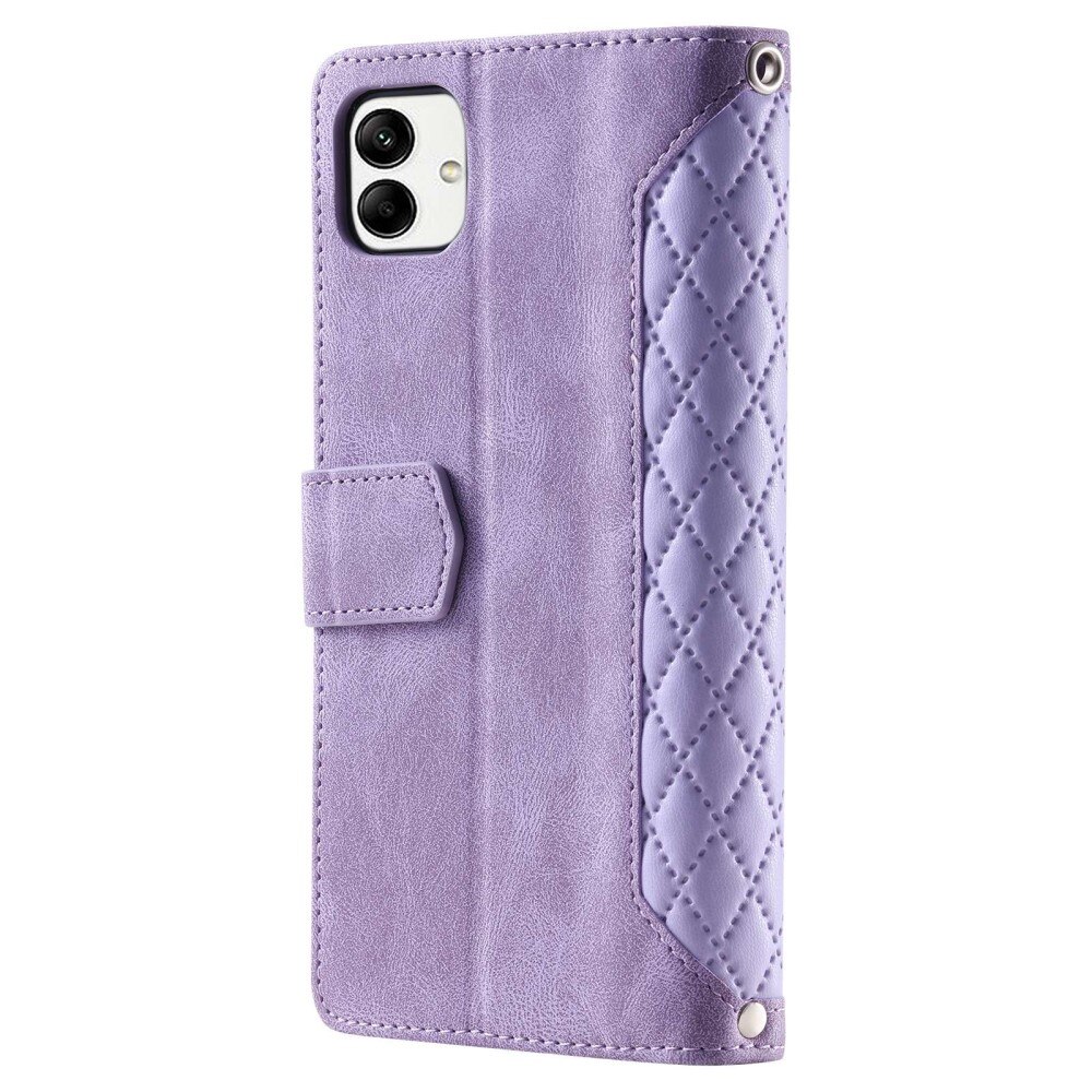 Samsung Galaxy A04 Brieftasche Hülle Quilted Lila