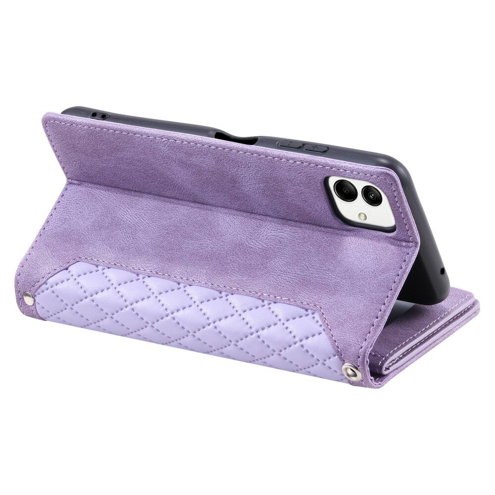 Samsung Galaxy A04 Brieftasche Hülle Quilted Lila