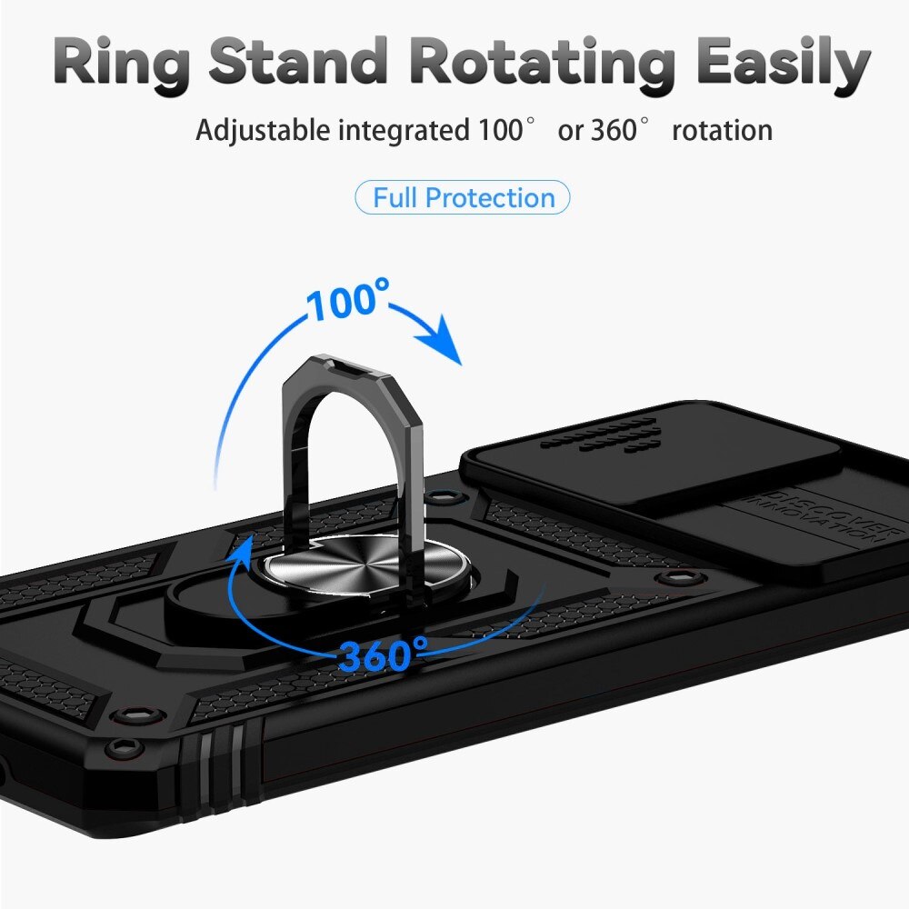 Samsung Galaxy S20 Hybrid-Hülle Tech Ring+Kameraschutz Schwarz