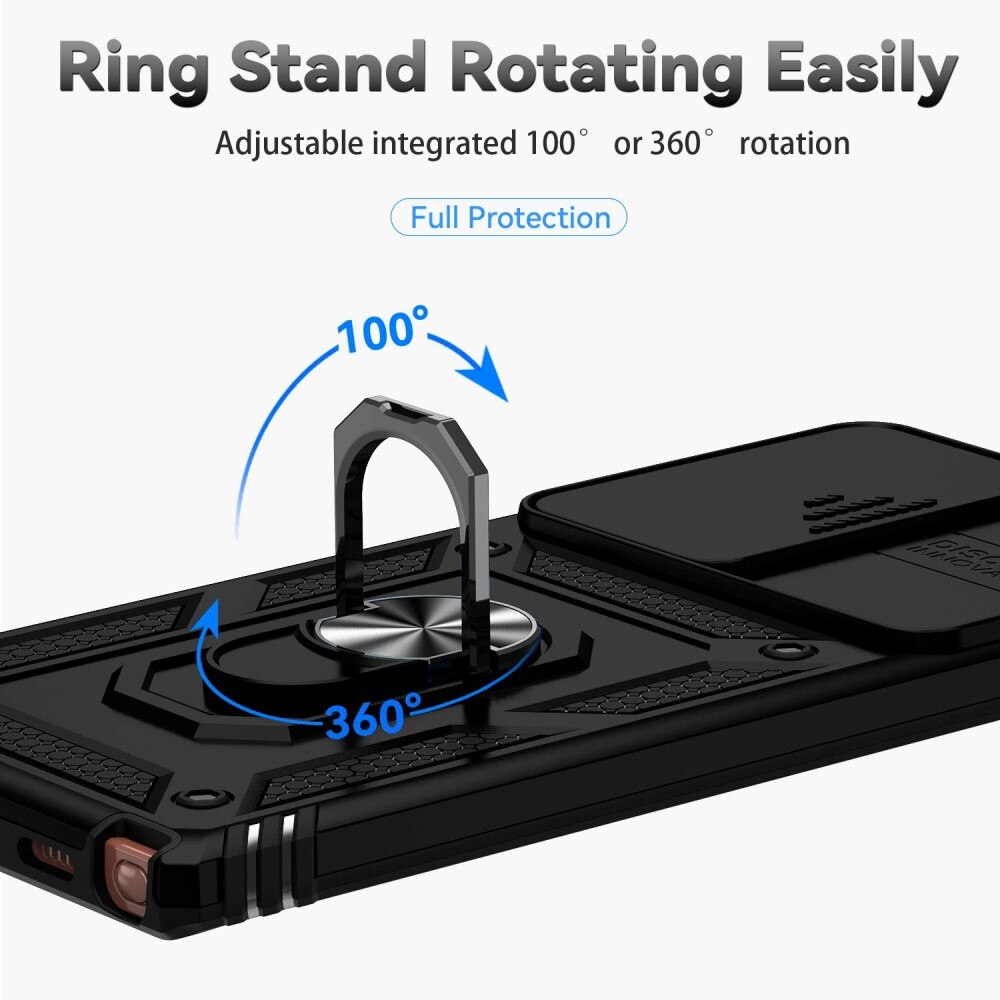 Samsung Galaxy Note 20 Ultra Hybrid-Hülle Ring + Kameraschutz Schwarz