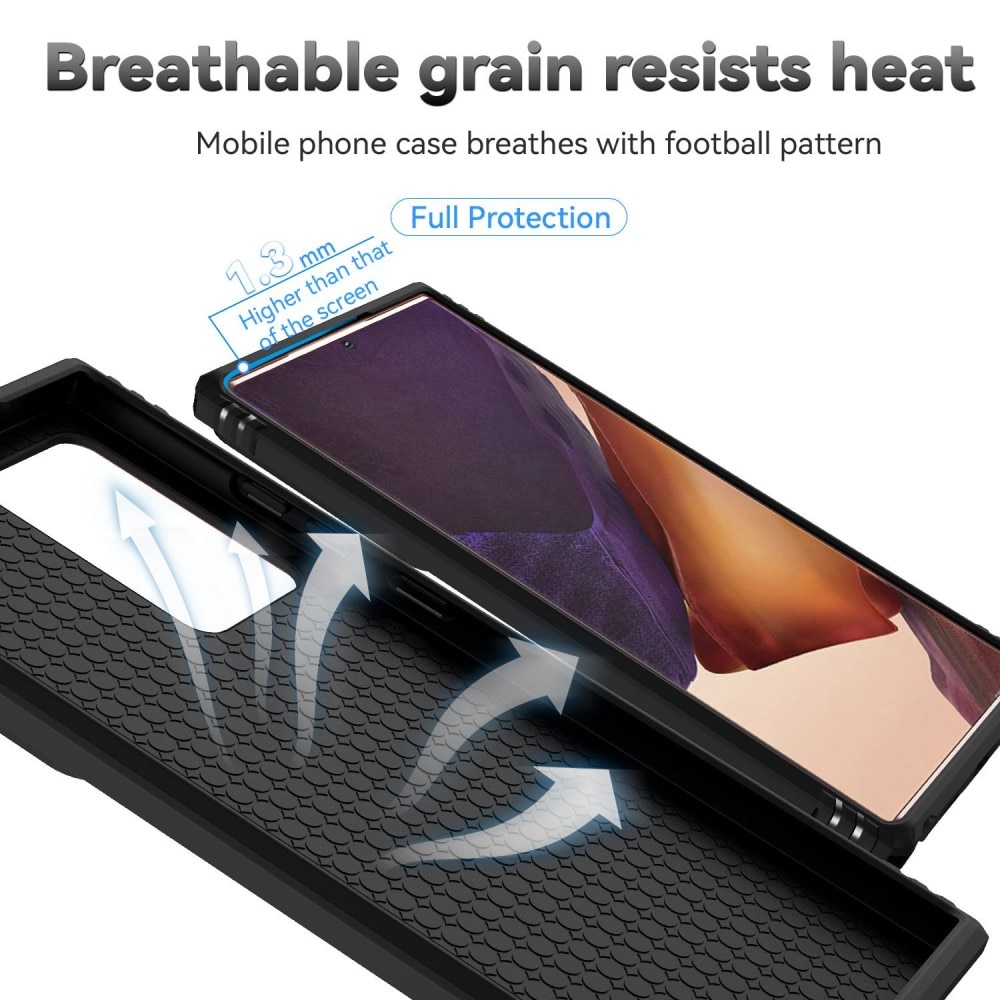 Samsung Galaxy Note 20 Ultra Hybrid-Hülle Tech Ring+Kameraschutz Schwarz