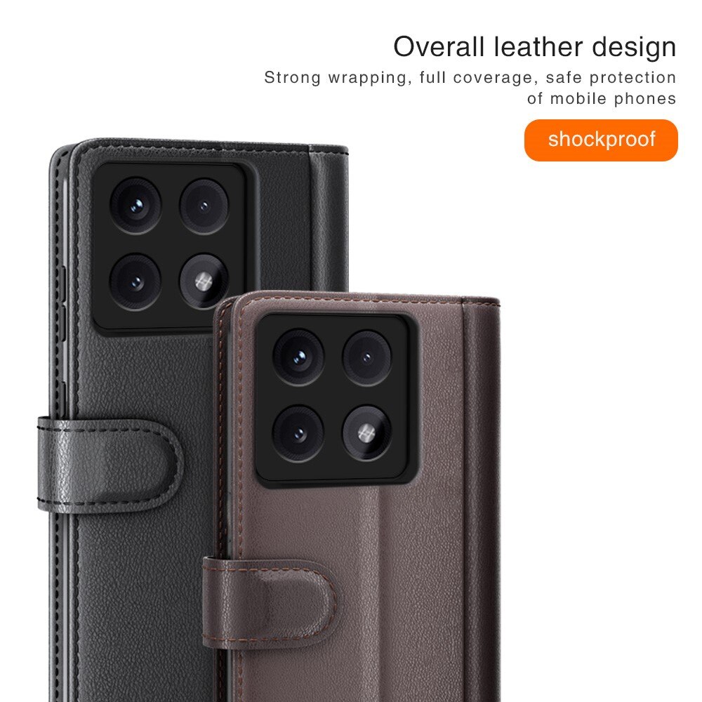 Xiaomi 14T Echtlederhülle Schwarz
