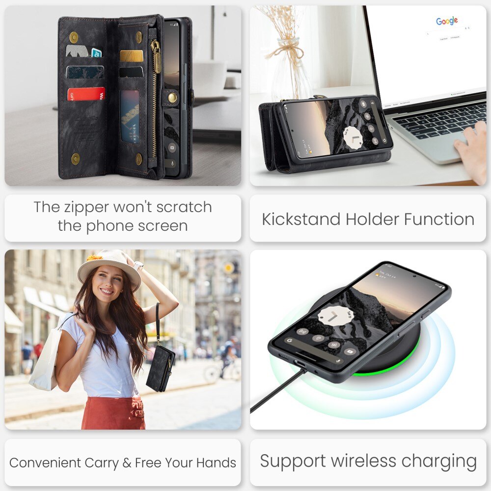 Multi-slot Portemonnaie-Hülle Google Pixel 9 Pro XL Grau