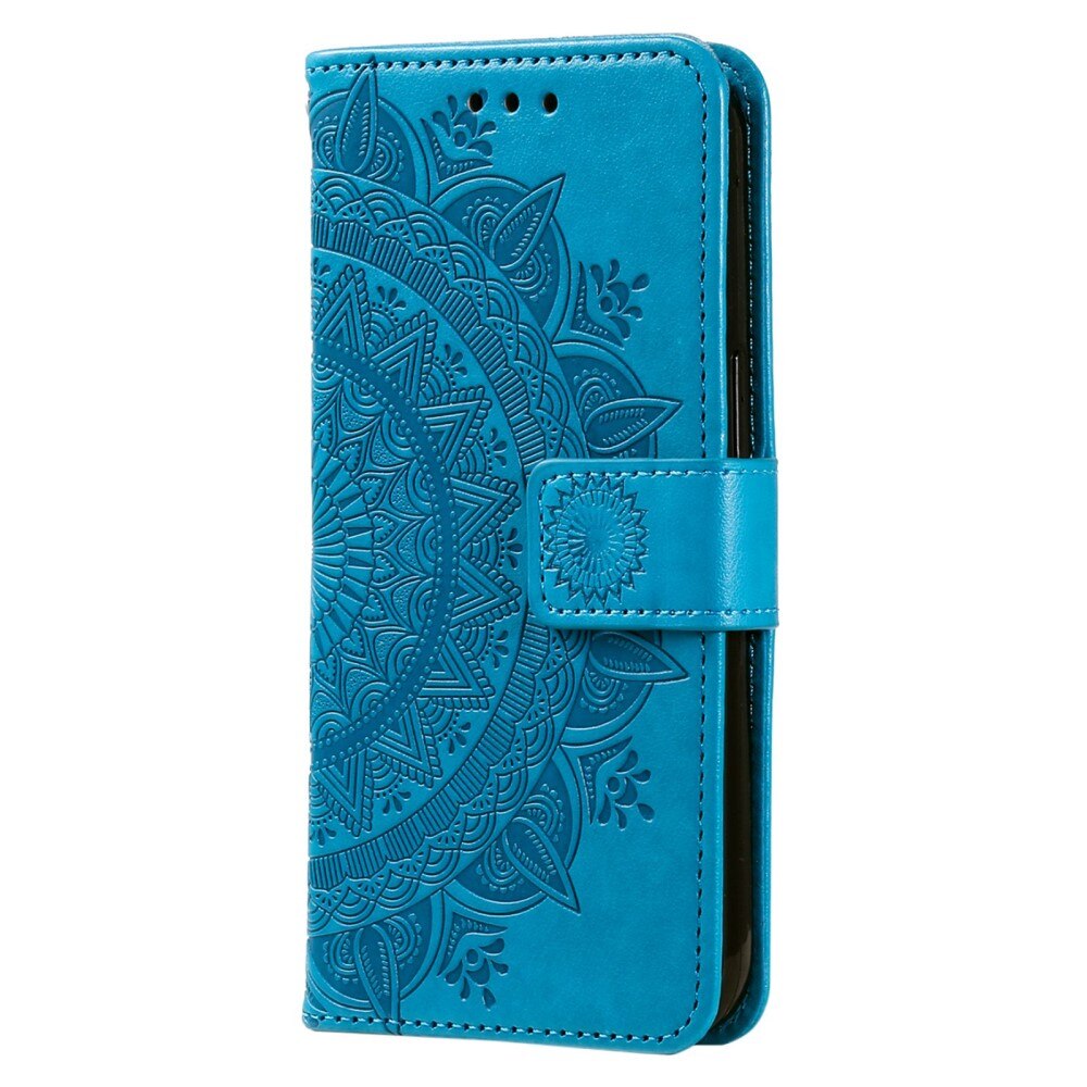 Huawei Mate 50 Pro Handytasche Mandala Blau